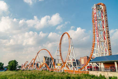 Coney Island NY us 1st roller coaster