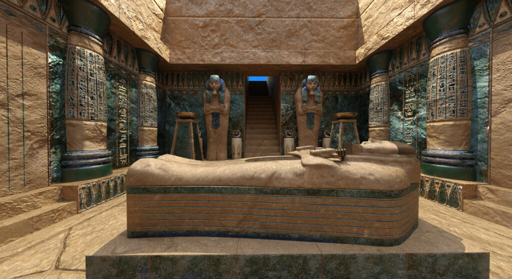 Howard Carter opens the inner burial chamber of King Tutankhamun's tomb