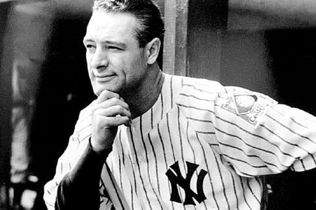 Lou Gehrig enters Baseball's Hall of Fame
