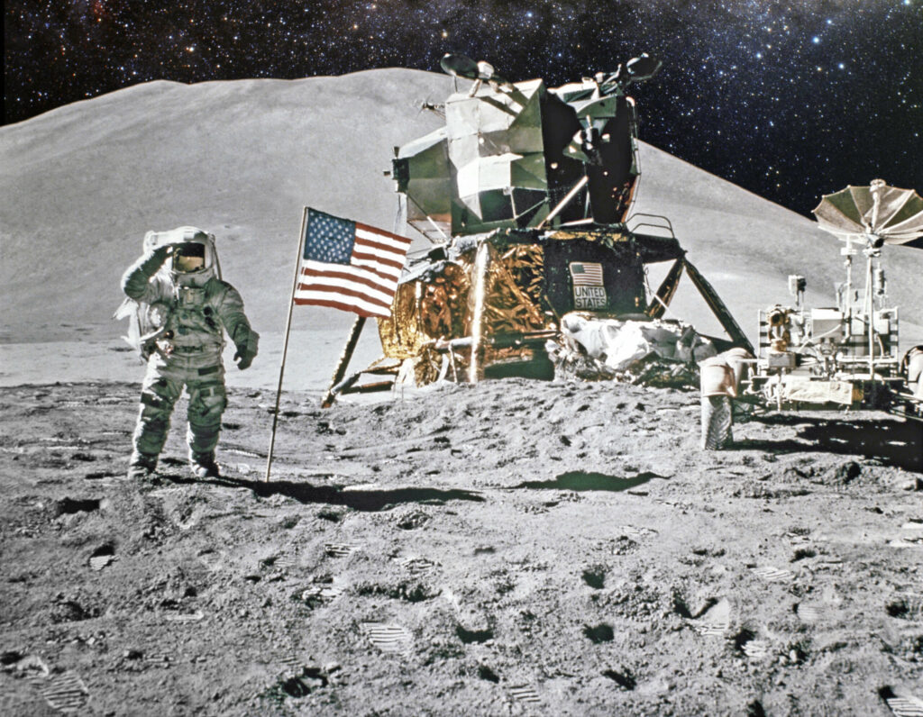 Apollo 11 lunar module lands on the Moon