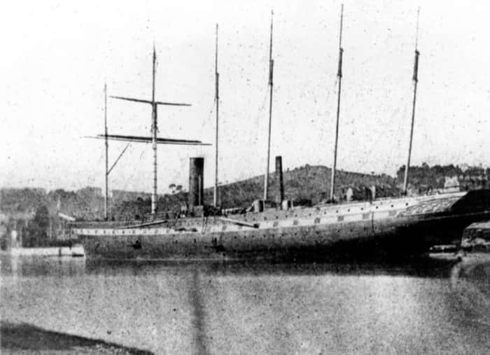 Confederate Cruiser SS Georgiana Destroyed