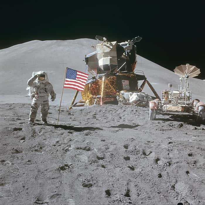 First Lunar Roving Vehicle Lands on the Moon