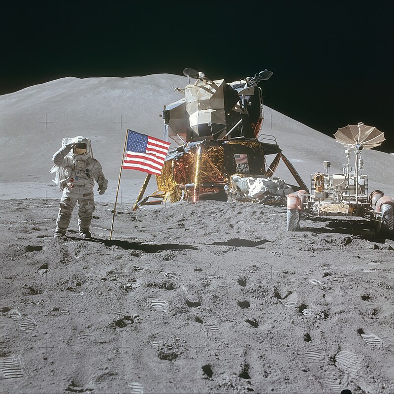 First Lunar Roving Vehicle Lands on the Moon