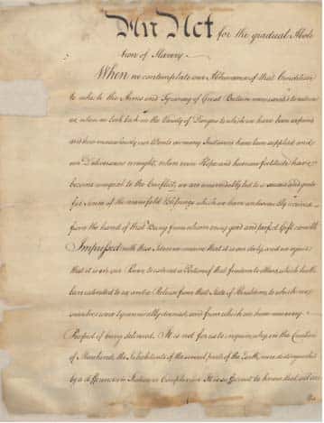 Pennsylvania Became First State to Abolish Slavery