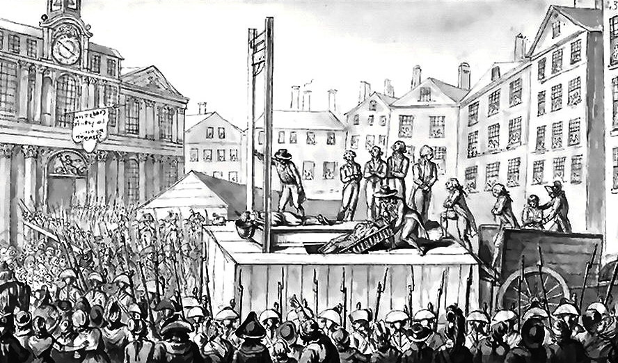 The Execution of the Leaders of "The Reign of Terror" in Paris on July 28, 1794